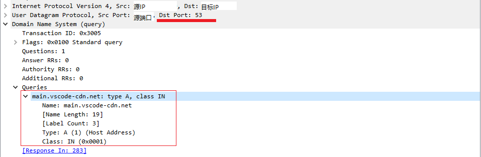 Wireshark DNS Query